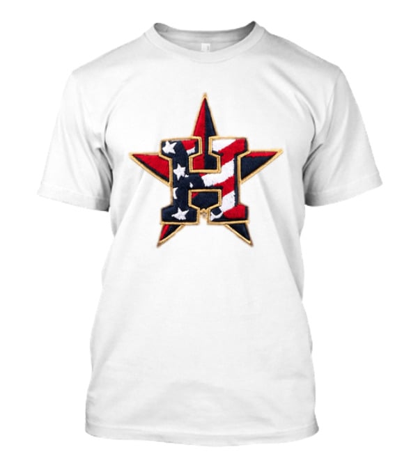 Astros Patriotic American Flag 2026 4th Of July Star H T-Shirt