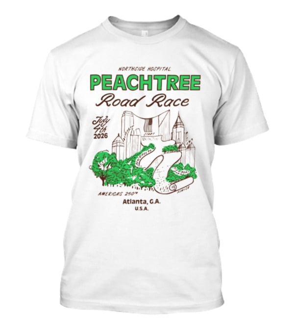 2026 Atlanta Peachtree Road Race MARTA Atlanta G.A. U.S.A. T-Shirt