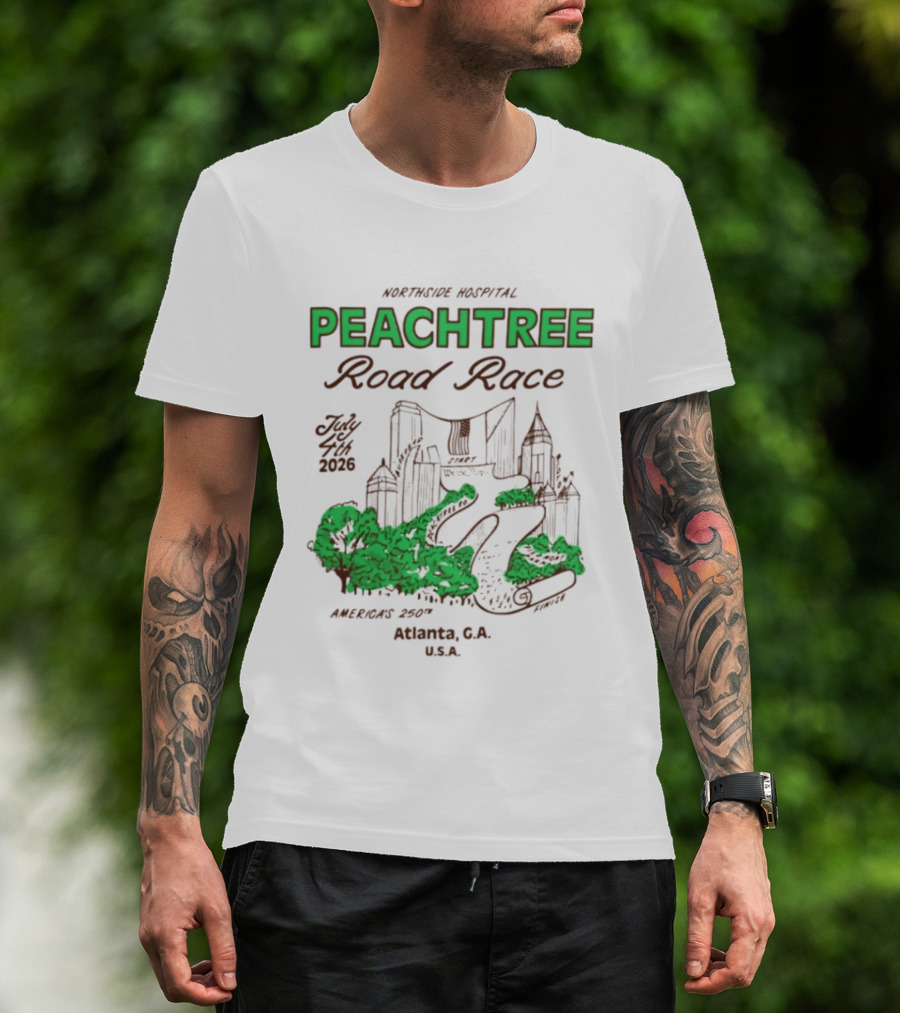 2026 Atlanta Peachtree Road Race MARTA Atlanta G.A. U.S.A. T-Shirt