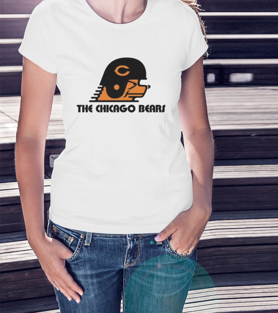 The Chicago Bears Helmet Logo And Balaclava T-Shirt