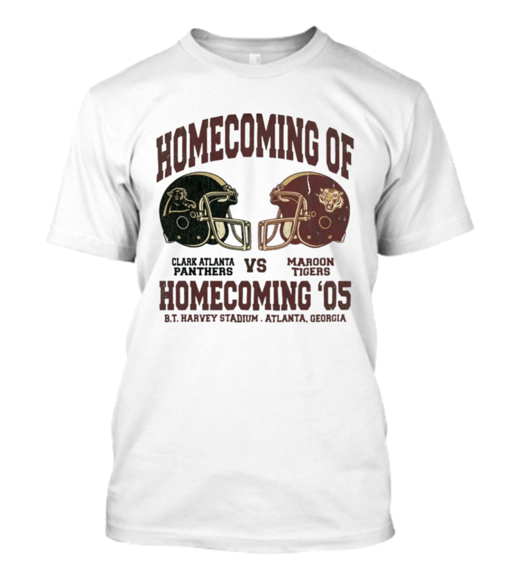 Clark Atlanta Panthers Vs Maroon Tigers Homecoming 2005 B.T. Harvey Stadium Atlanta Georgia T-Shirt