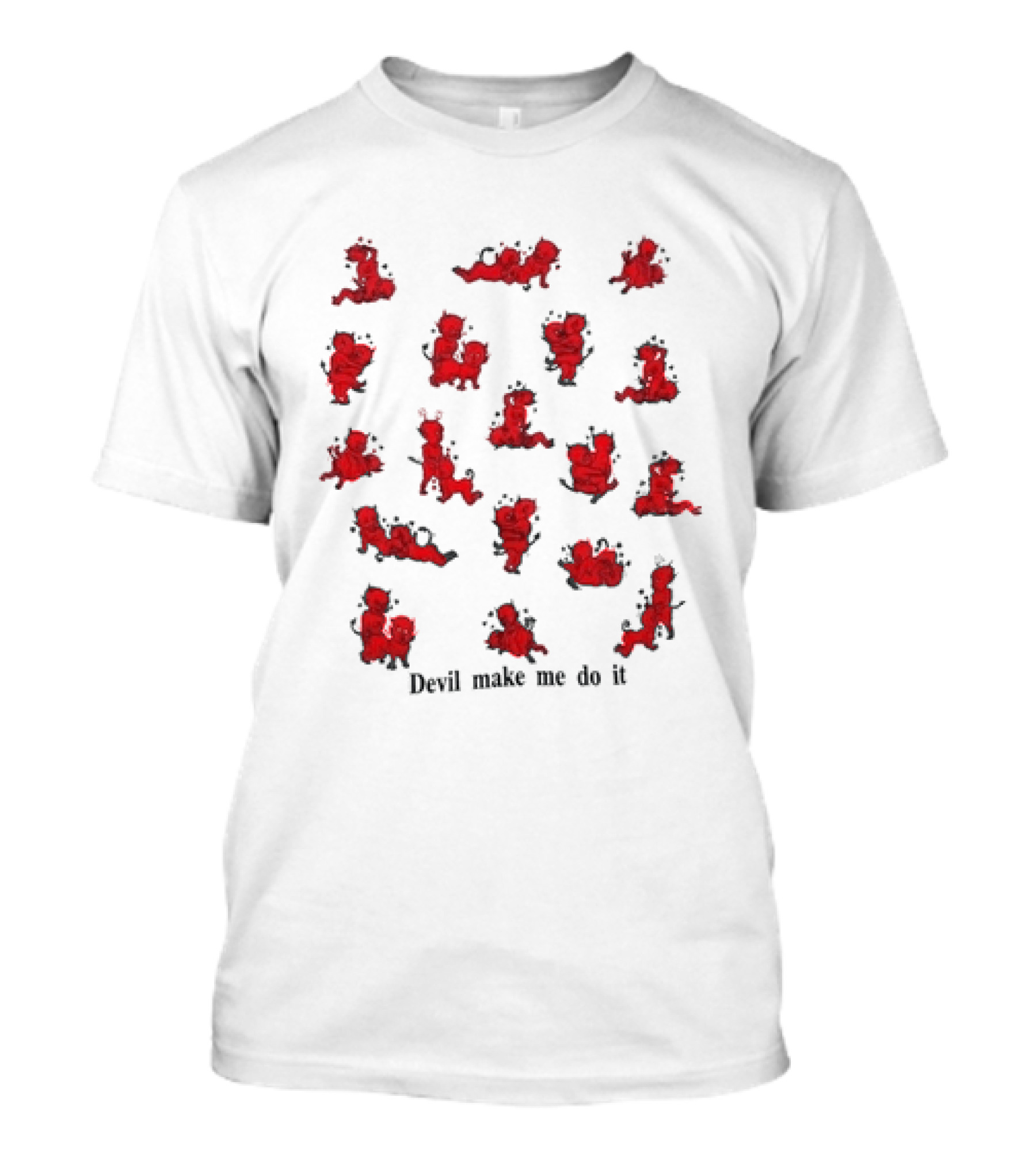 Drake Devil Make Me Do It Mischievous Red Cartoon Characters T-Shirt
