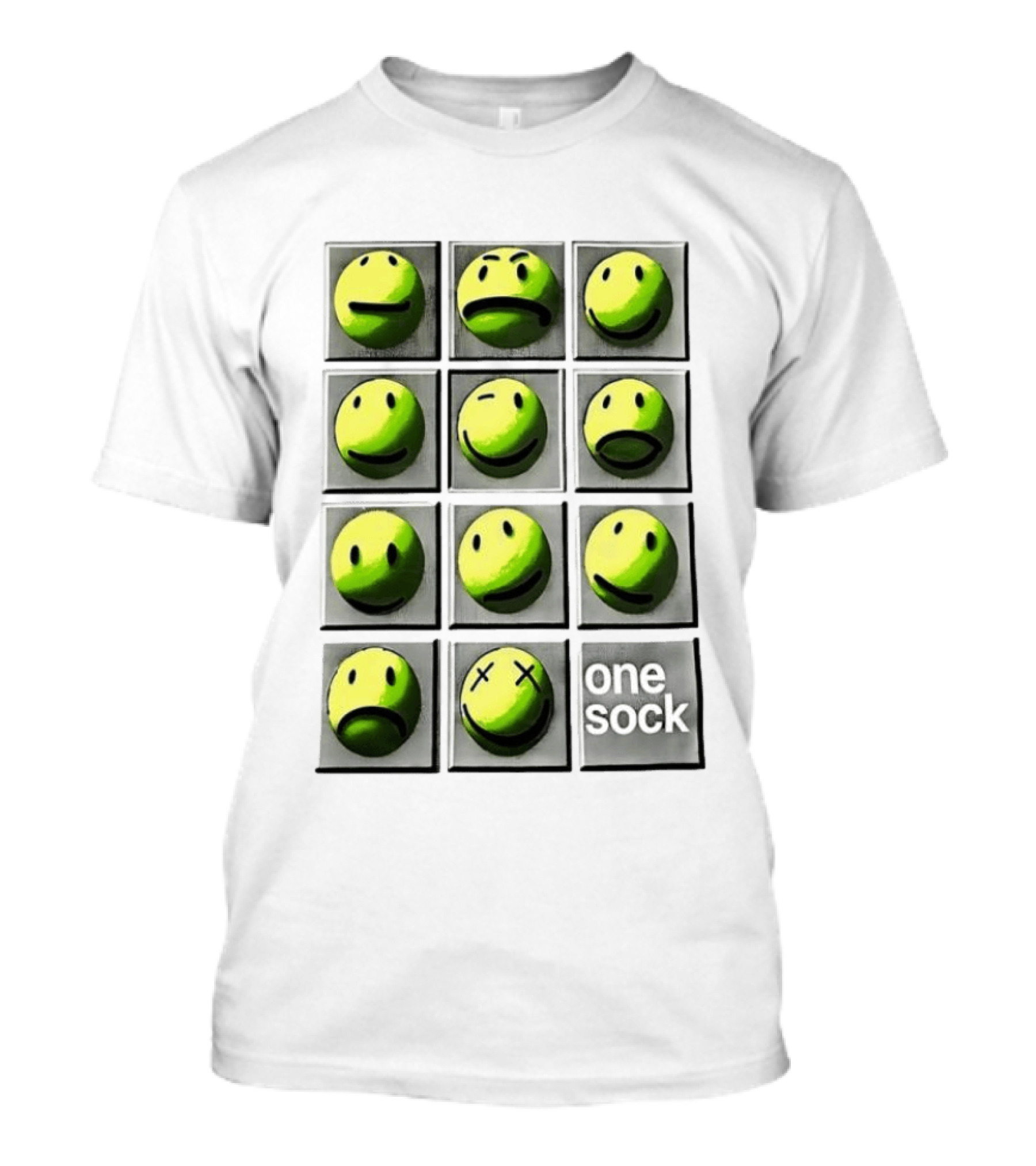Emotions Smile Face Expressions One Sock T-Shirt