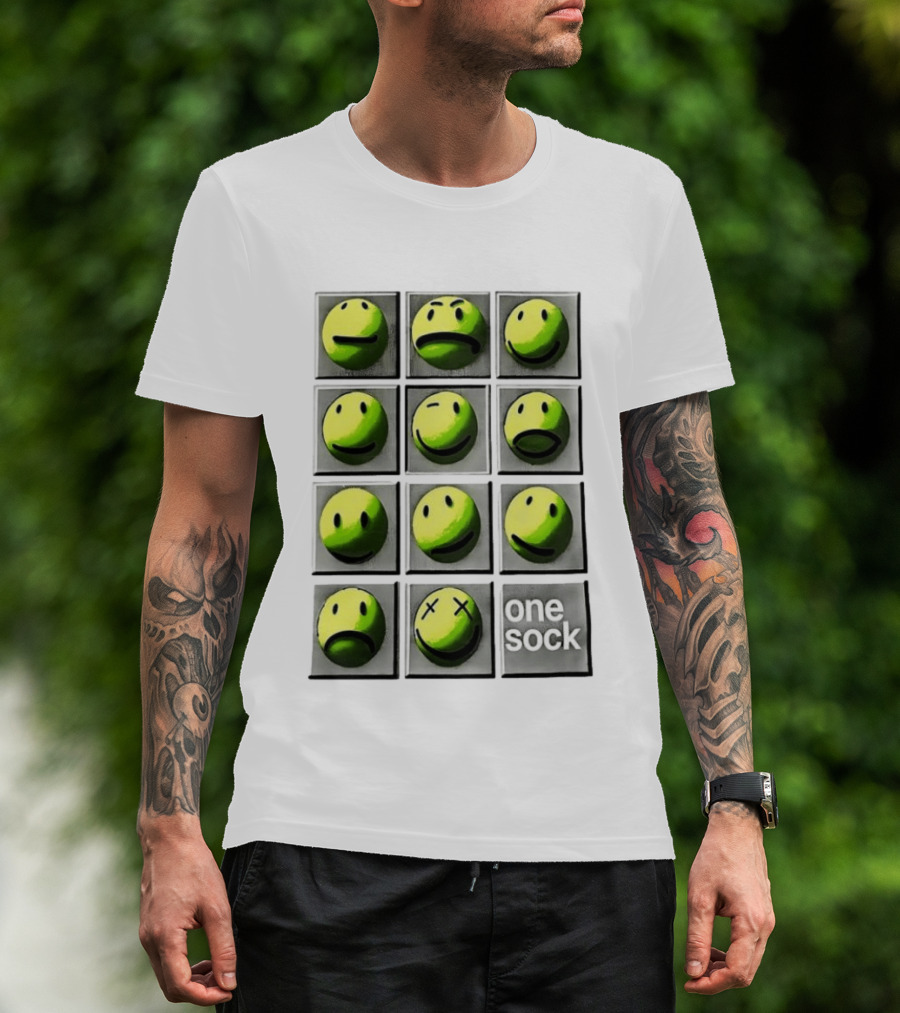 Emotions Smile Face Expressions One Sock T-Shirt