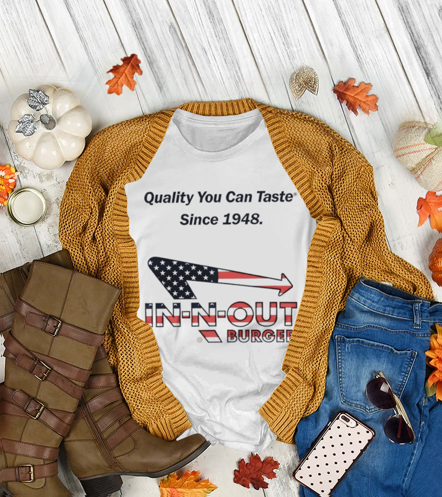 In N Out Burger Quality You Can Taste Since 1948 American Flag T-Shirt