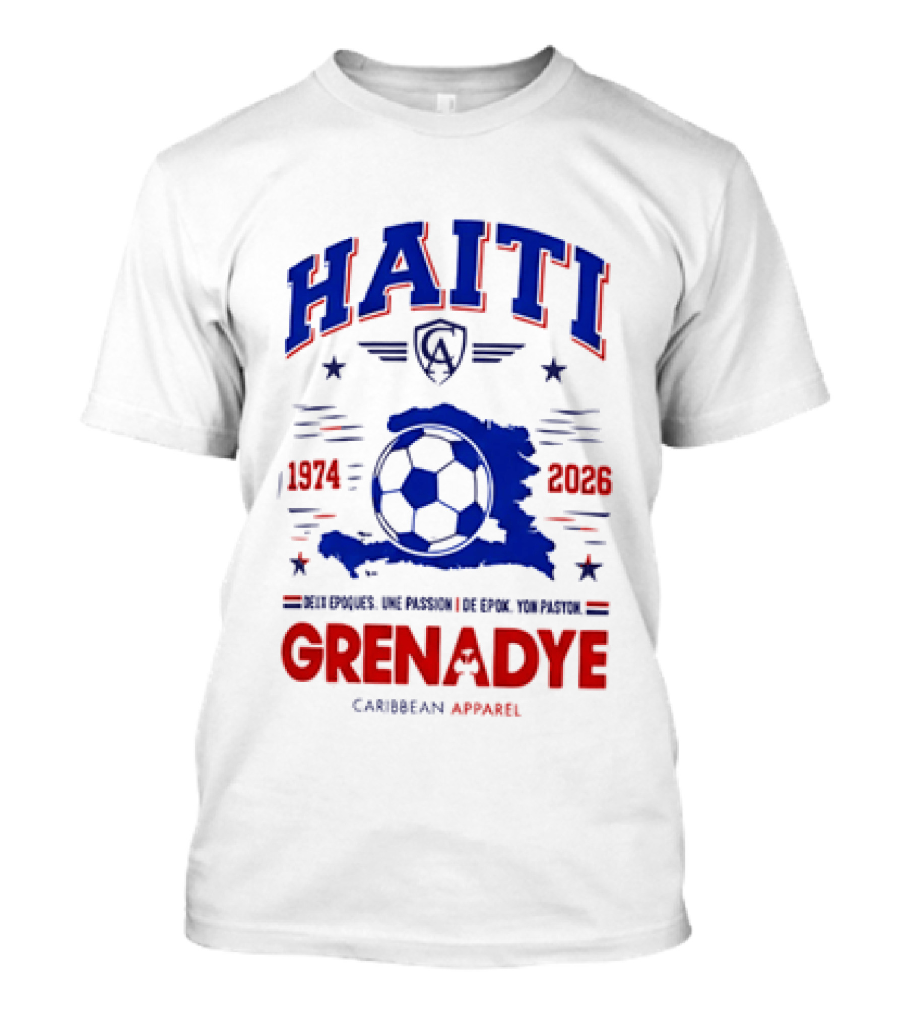 Haiti 1974 2026 Grenadye Haitian Football Caribbean Annakil T-Shirt