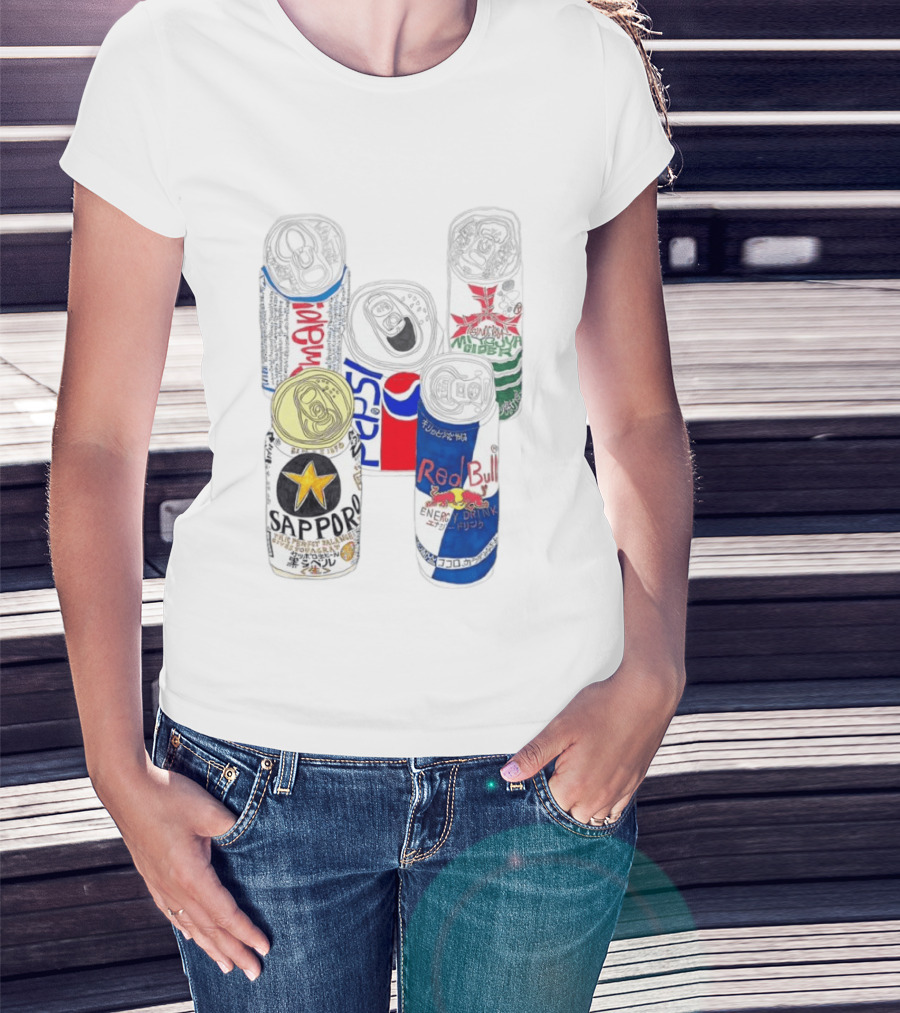 Sapporo Pepsi Mitsuya Cider Red Bull Drink Can T-Shirt