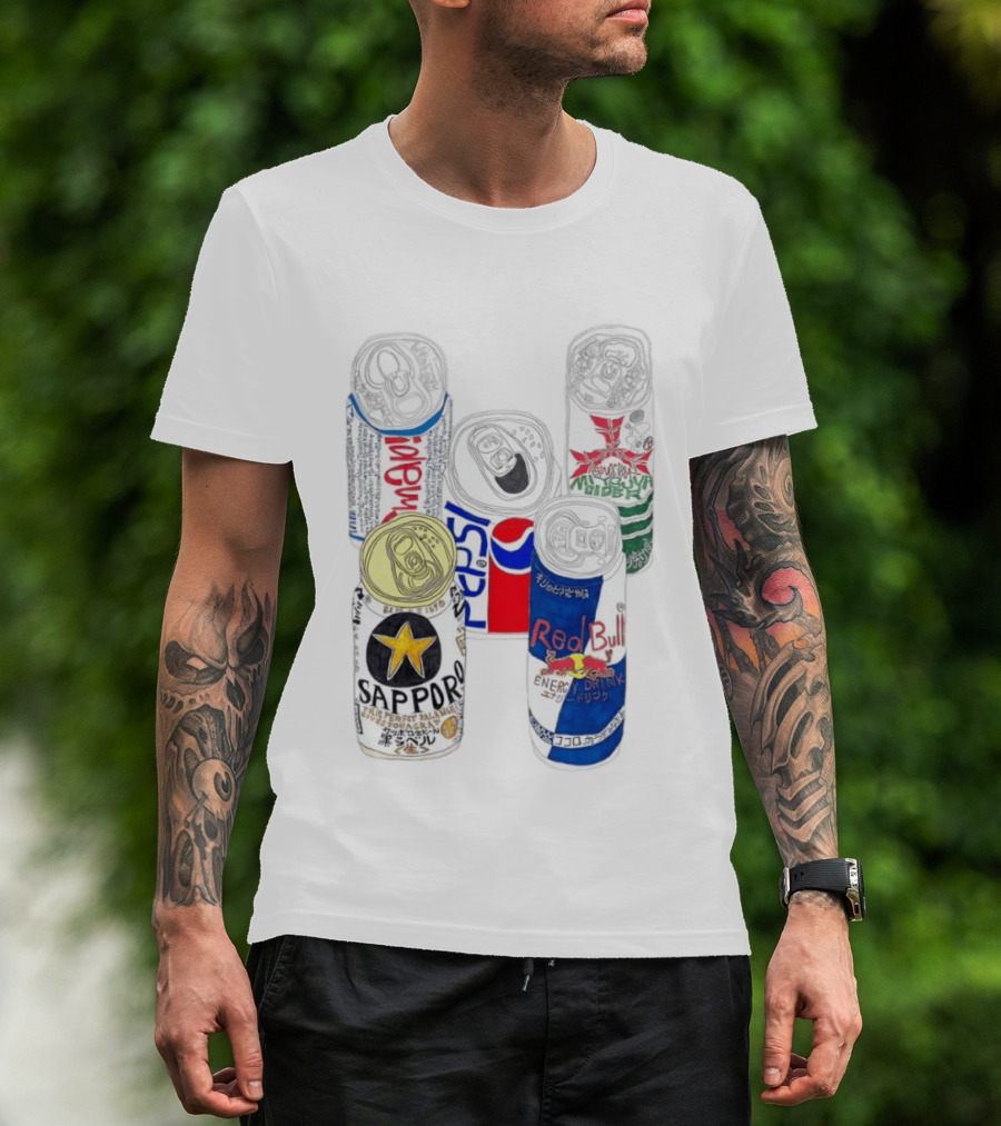 Sapporo Pepsi Mitsuya Cider Red Bull Drink Can T-Shirt