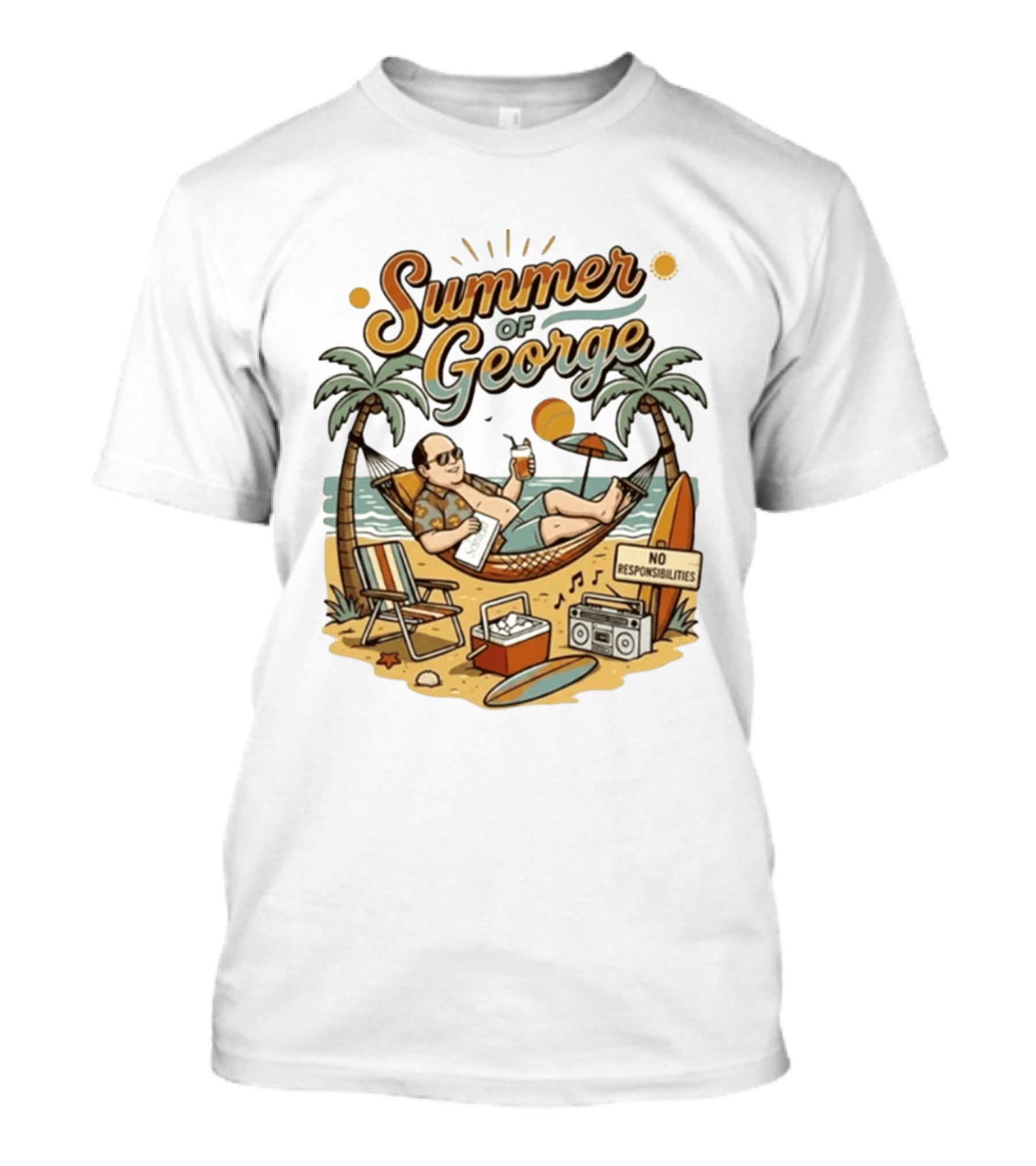 Summer Of George Seinfeld No Responsibilities Beach Relaxation T-Shirt