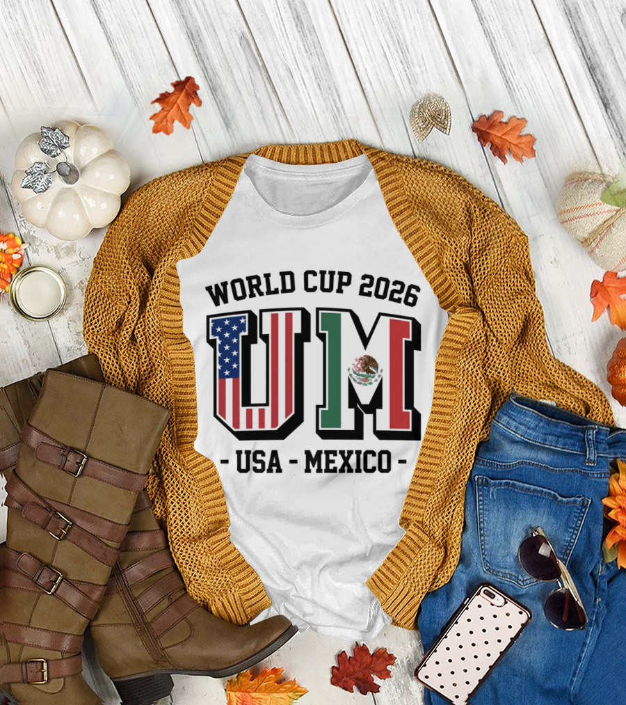 World Cup 2026 USA Mexico Flag UM T-Shirt