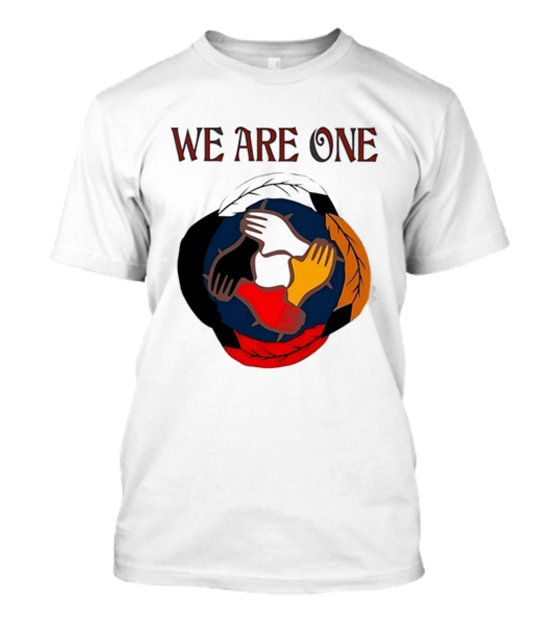 We Are One Multicolored Unity Hands T-Shirt