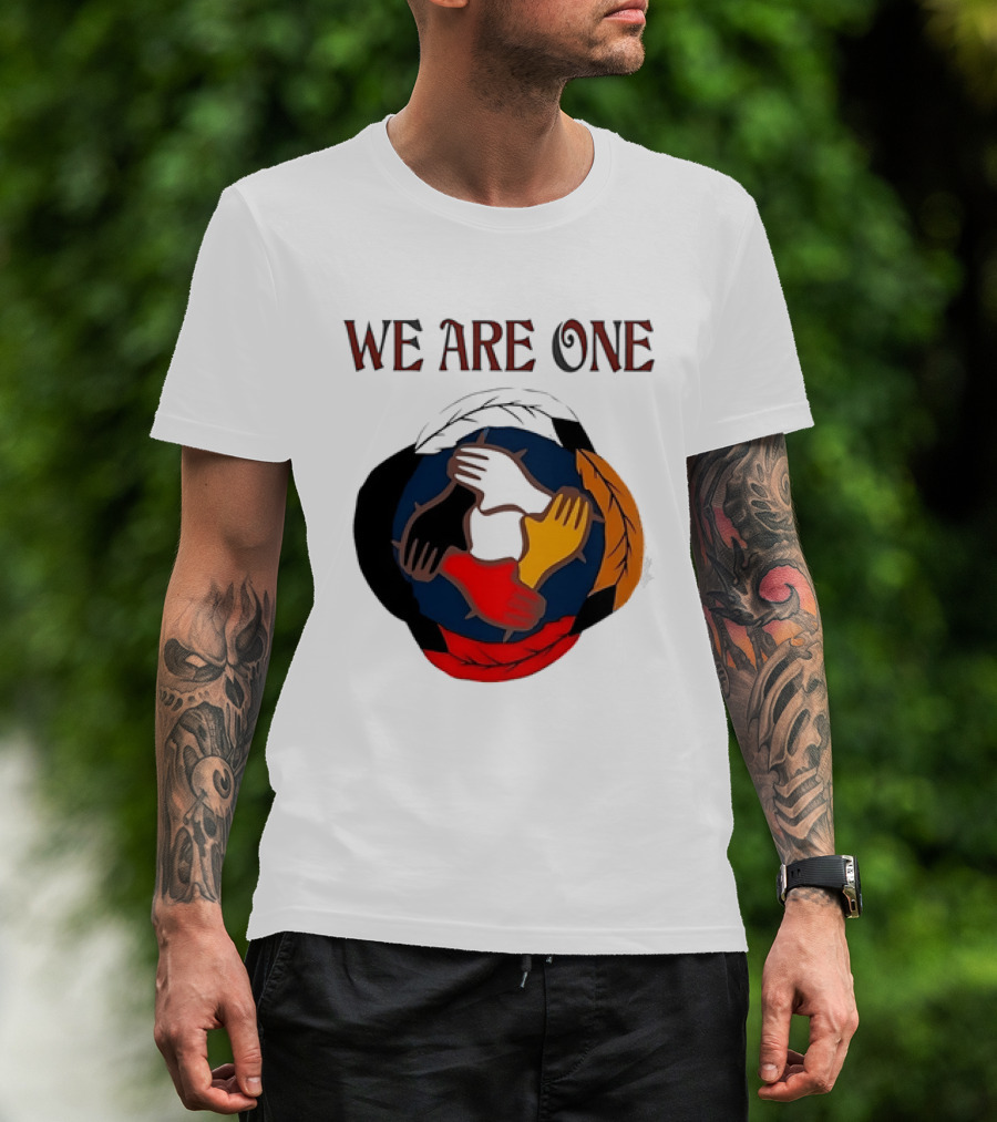 We Are One Multicolored Unity Hands T-Shirt
