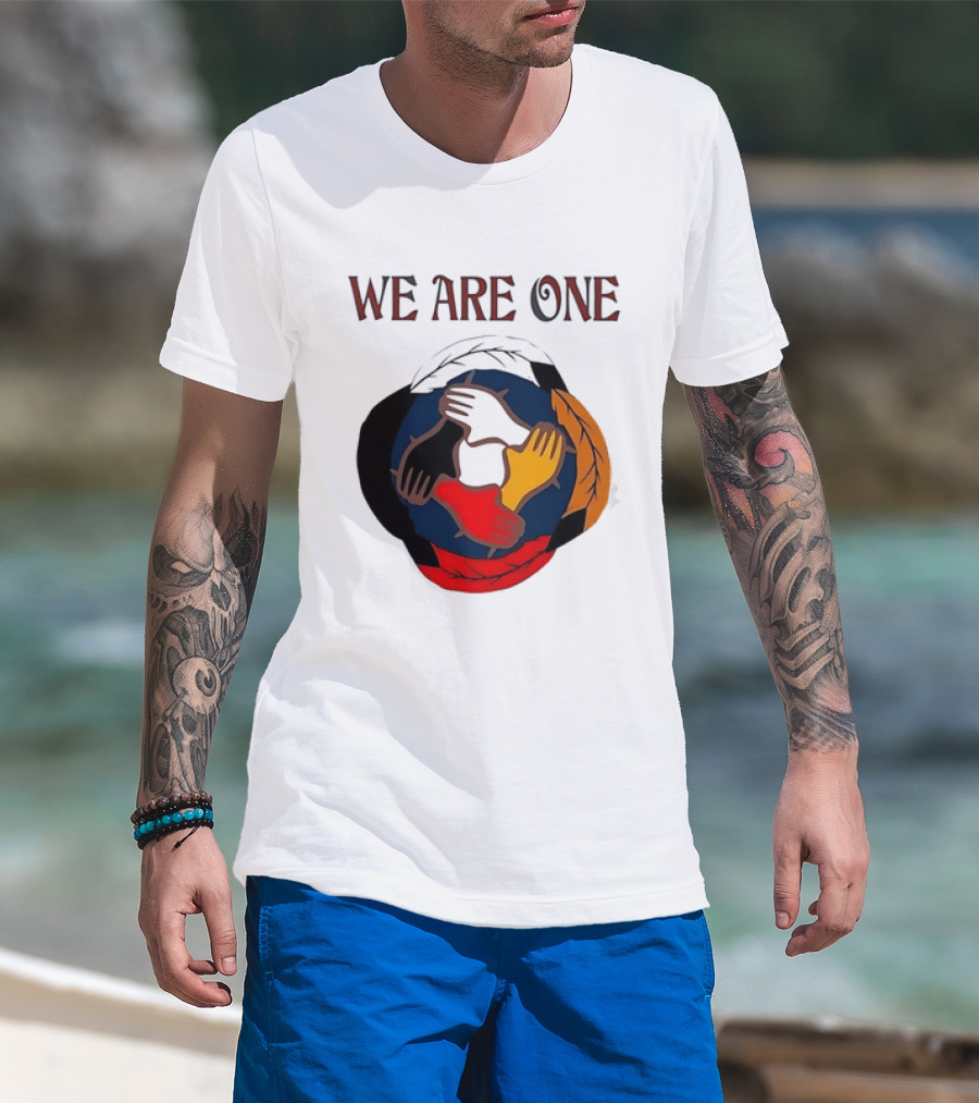 We Are One Multicolored Unity Hands T-Shirt