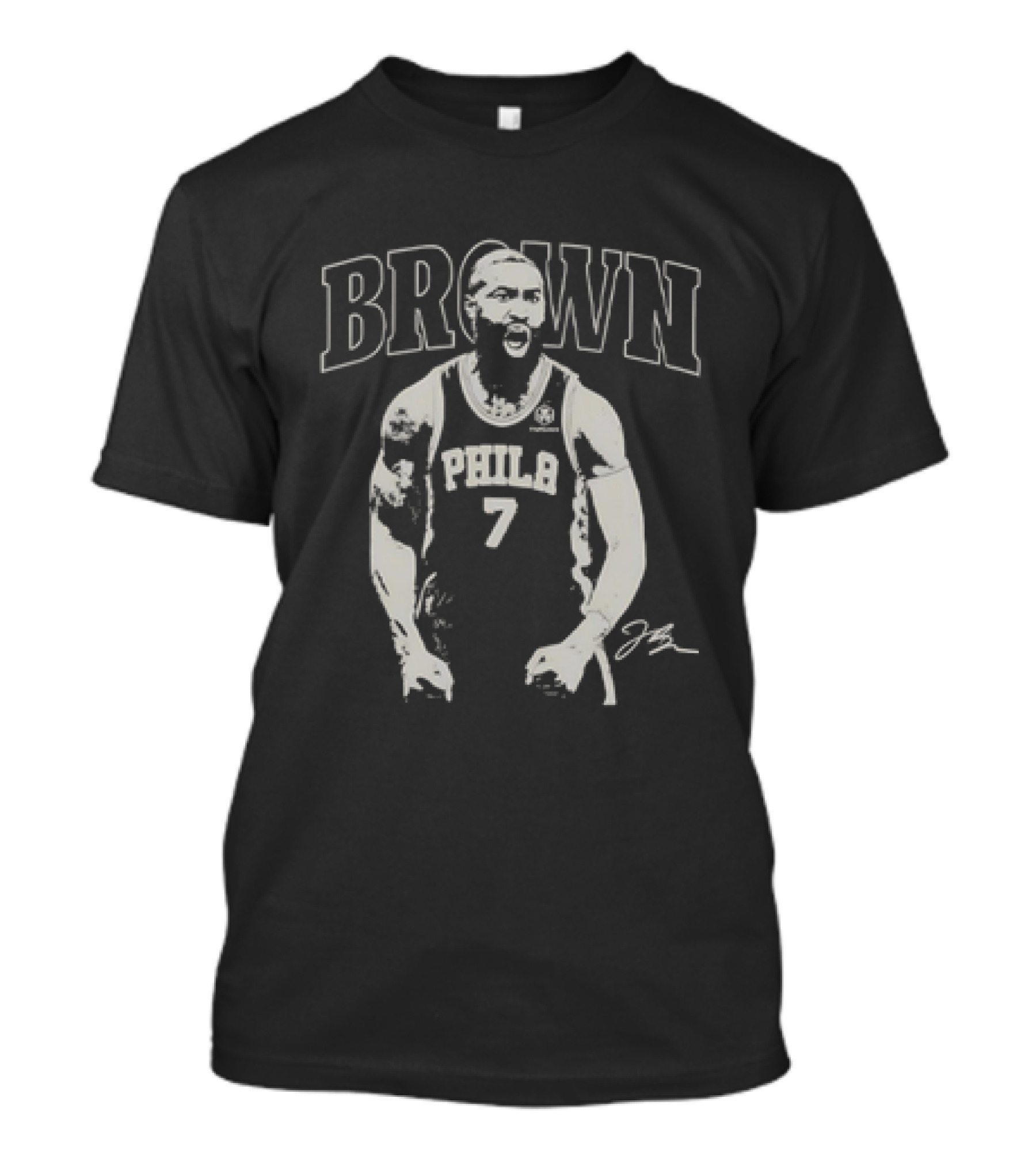 James Harden Philadelphia 76ers Philly Brown Number 7 Bootleg T-Shirt