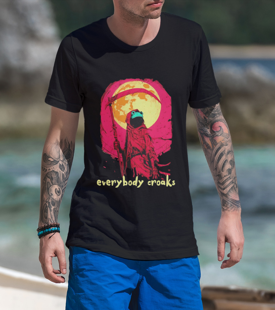 Everybody Croaks Frog Reaper Moon Scene T-Shirt