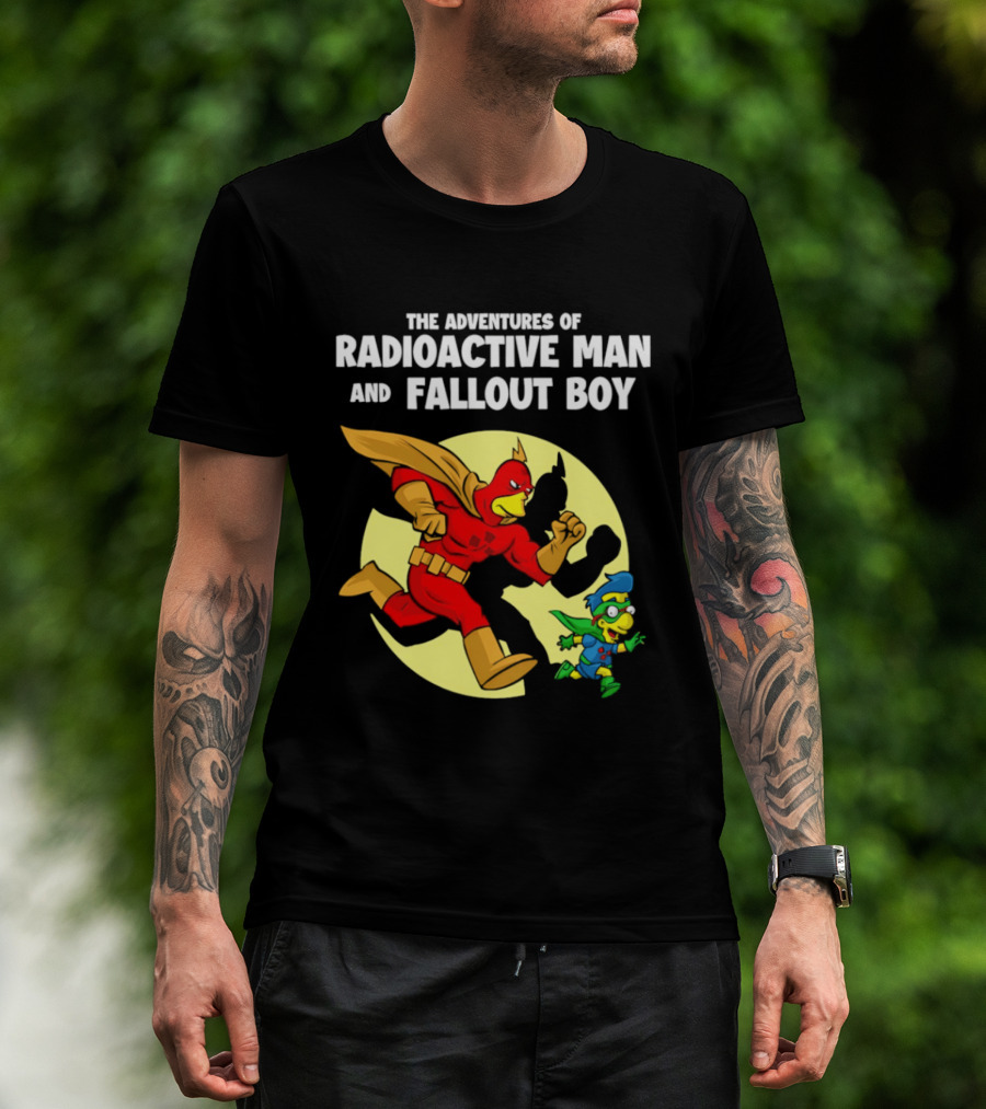 The Adventures Of Radioactive Man And Fallout Boy Comic Hero Duo T-Shirt