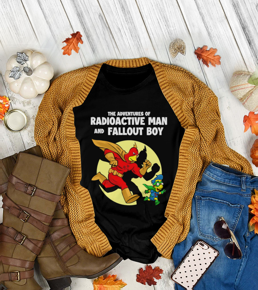 The Adventures of Radioactive Man and Fallout Boy Comic Hero Duo T-Shirt