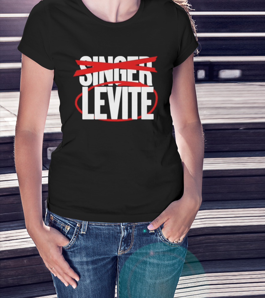 LEVITE Not SINGER Red Crossed Out T-Shirt