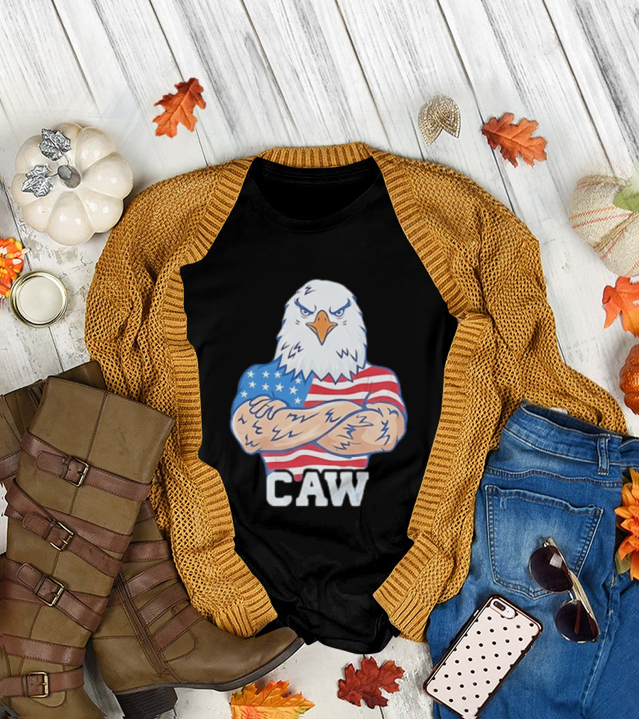 Pat McAfee Eagle Caw American Flag 4th of July T-Shirt