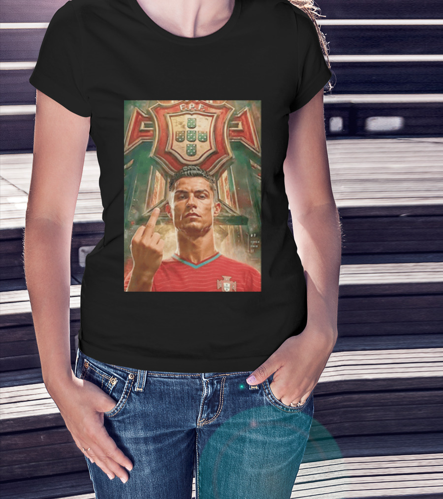Portugal Soccer CR7 Gesture FIFA Crest T-Shirt