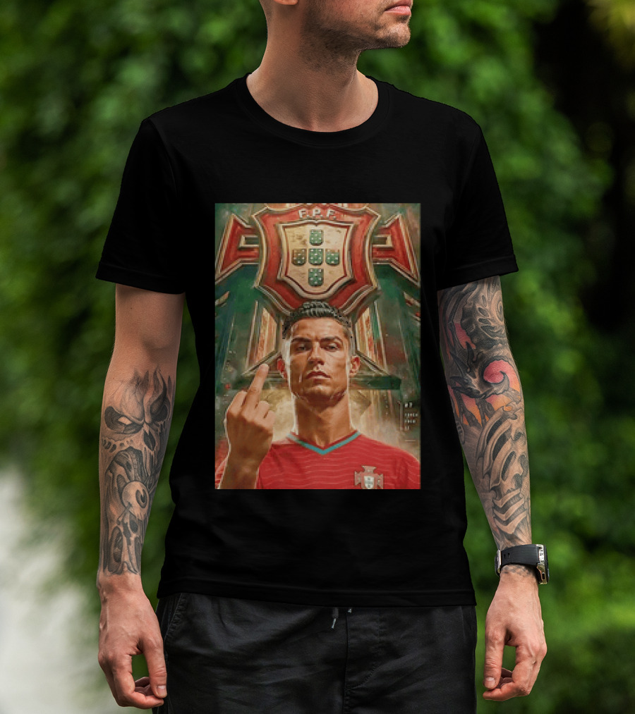 Portugal Soccer CR7 Gesture FIFA Crest T-Shirt