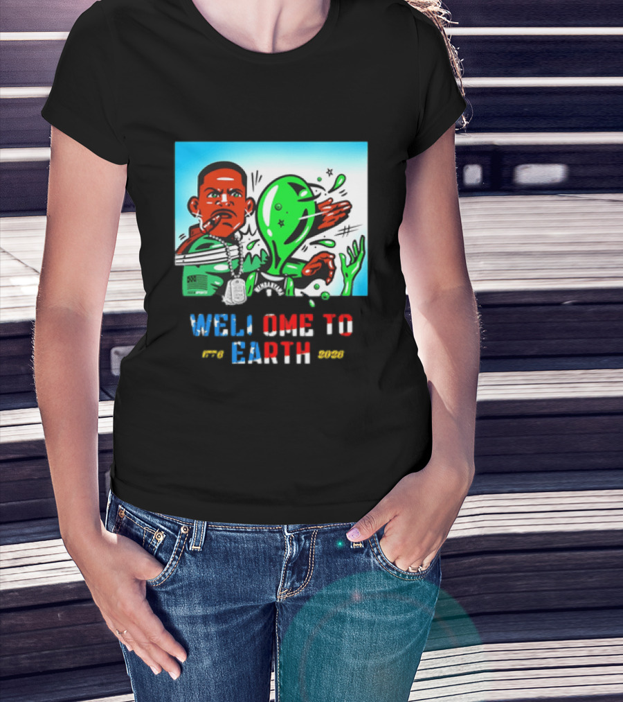 Victor Wembanyama San Antonio Spurs Welcome To Earth 1776 2026 T-Shirt