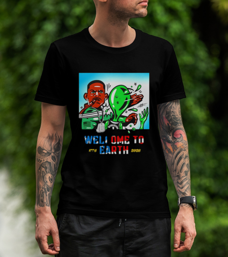 Victor Wembanyama San Antonio Spurs Welcome To Earth 1776 2026 T-Shirt