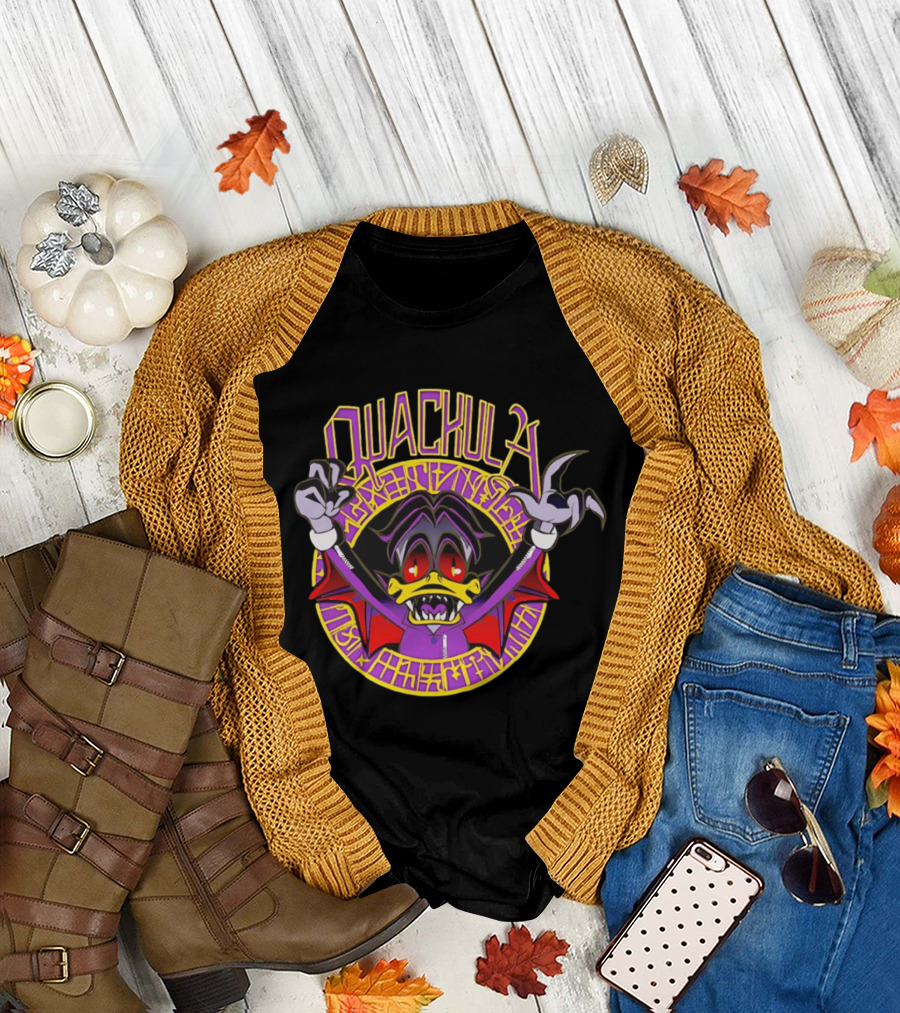 Quackula Vampire Duck Halloween Cartoon T-Shirt