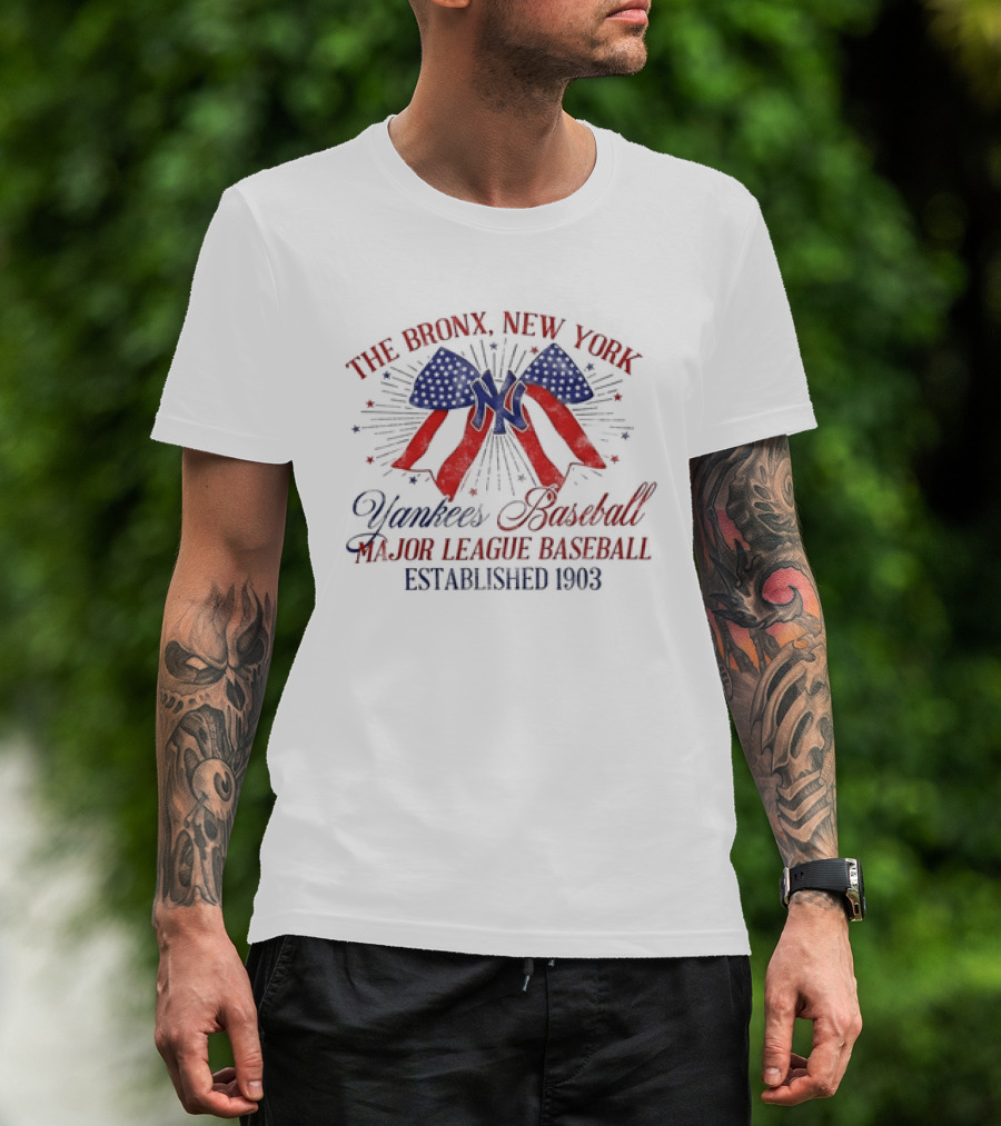 The Bronx New York Yankees Baseball Major League July 4th Established 1903 T-Shirt