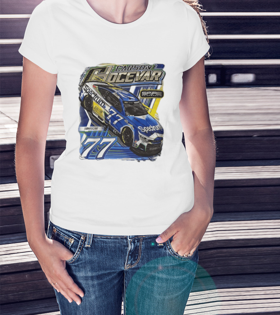 Carson Hocevar 77 Spectrum Chevrolet Camaro Spire Motorsports NASCAR Racing Team T-Shirt