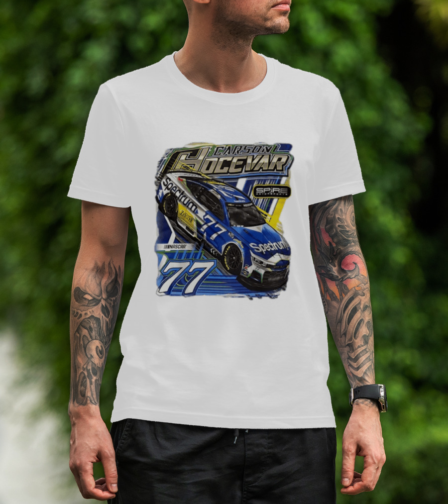 Carson Hocevar 77 Spectrum Chevrolet Camaro Spire Motorsports NASCAR Racing Team T-Shirt