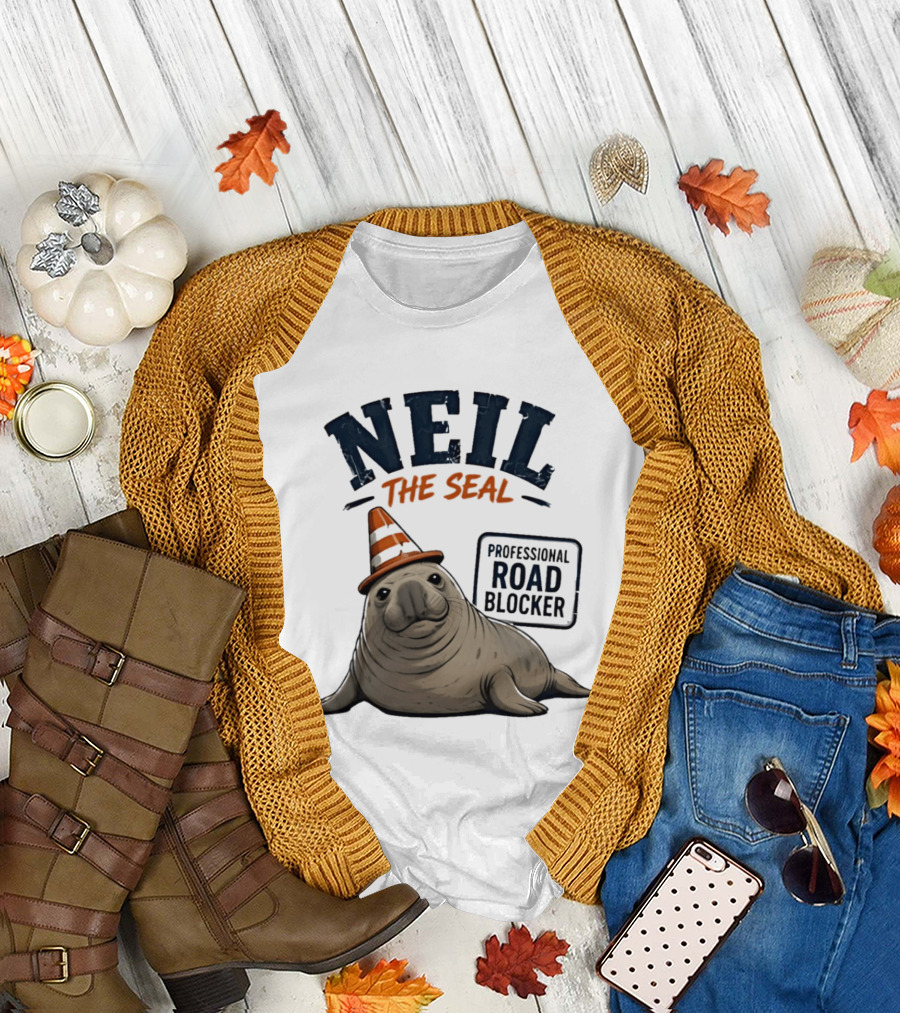 Neil the Seal Traffic Cone Hat Professional Road Blocker T-Shirt