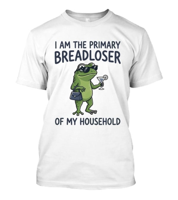 I Am The Primary Breadloser Frog Drinking Cocktail With Handbag And Shades T-Shirt