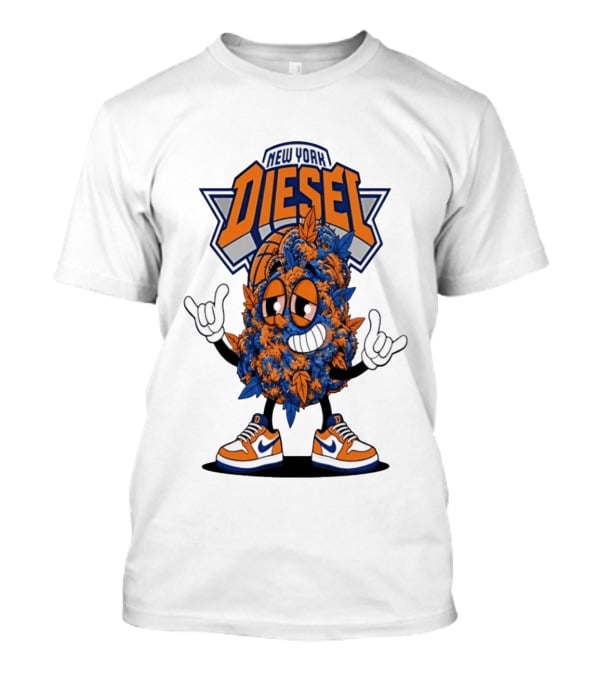 New York Diesel Basketball Weed Character Sneakers T-Shirt