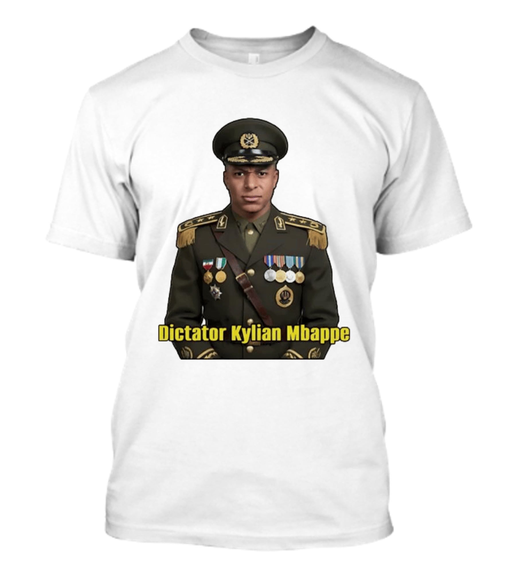 Kylian Mbappe France National Team Dictator Kylian Mbappe Military Uniform T-Shirt