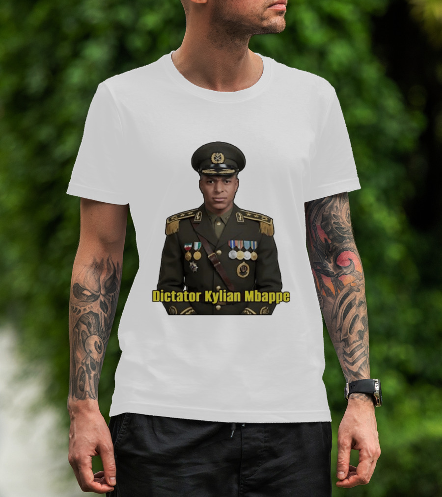 Kylian Mbappe France National Team Dictator Kylian Mbappe Military Uniform T-Shirt