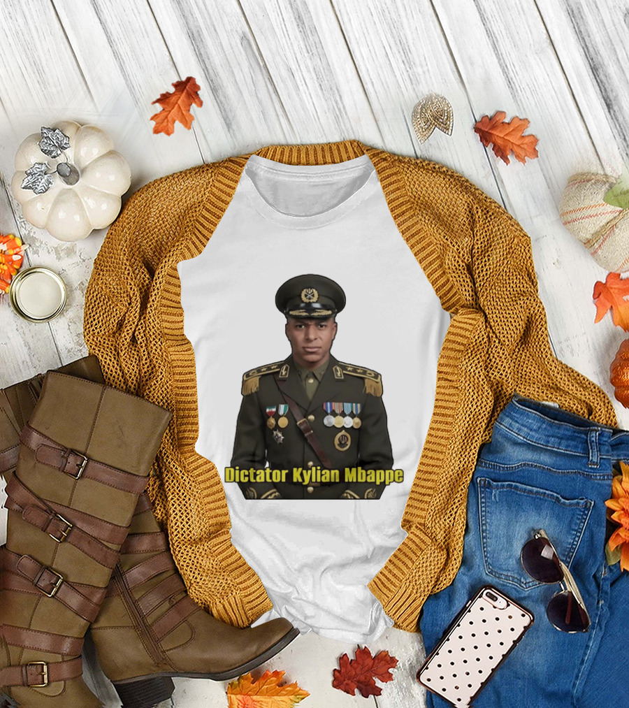 Kylian Mbappe France National Team Dictator Kylian Mbappe Military Uniform T-Shirt
