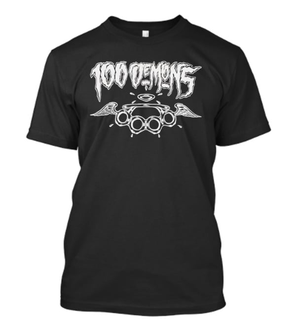 100 Demons Winged Brass Knuckles Halo T-Shirt