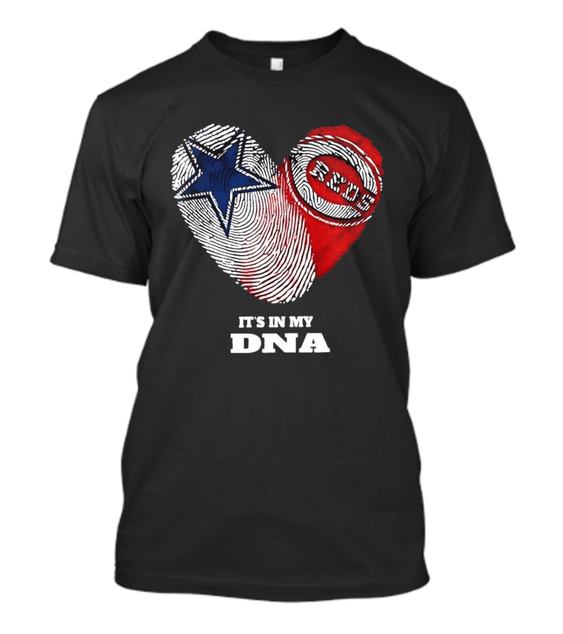 Dallas Cowboys Heart Cincinnati Reds It's In My DNA 2026 T-Shirt