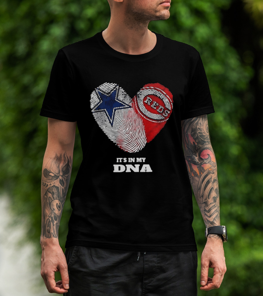 Dallas Cowboys Heart Cincinnati Reds It's In My DNA 2026 T-Shirt