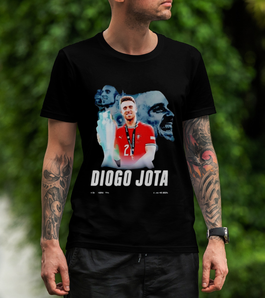 Diogo Jota Portugal National Football Team Collage 4 Dezembro 1996 8 Julho 2026 T-Shirt