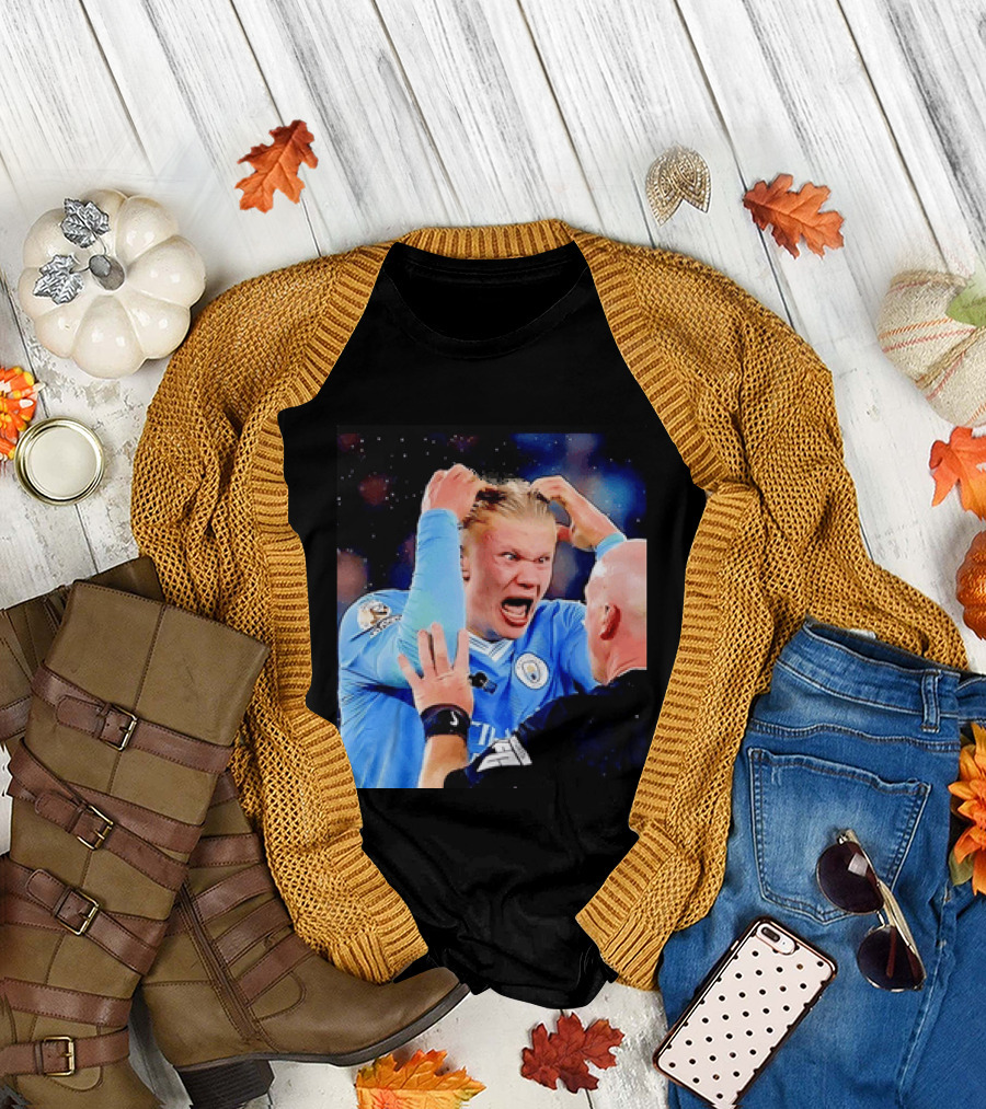 Erling Haaland Manchester City Emotional Reaction T-Shirt