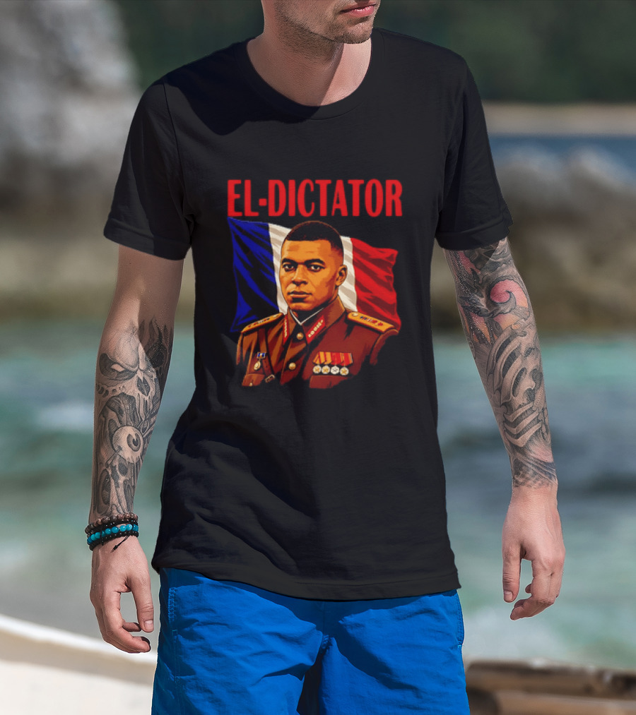 Kylian Mbappe El Dictator French Flag Concept T-Shirt