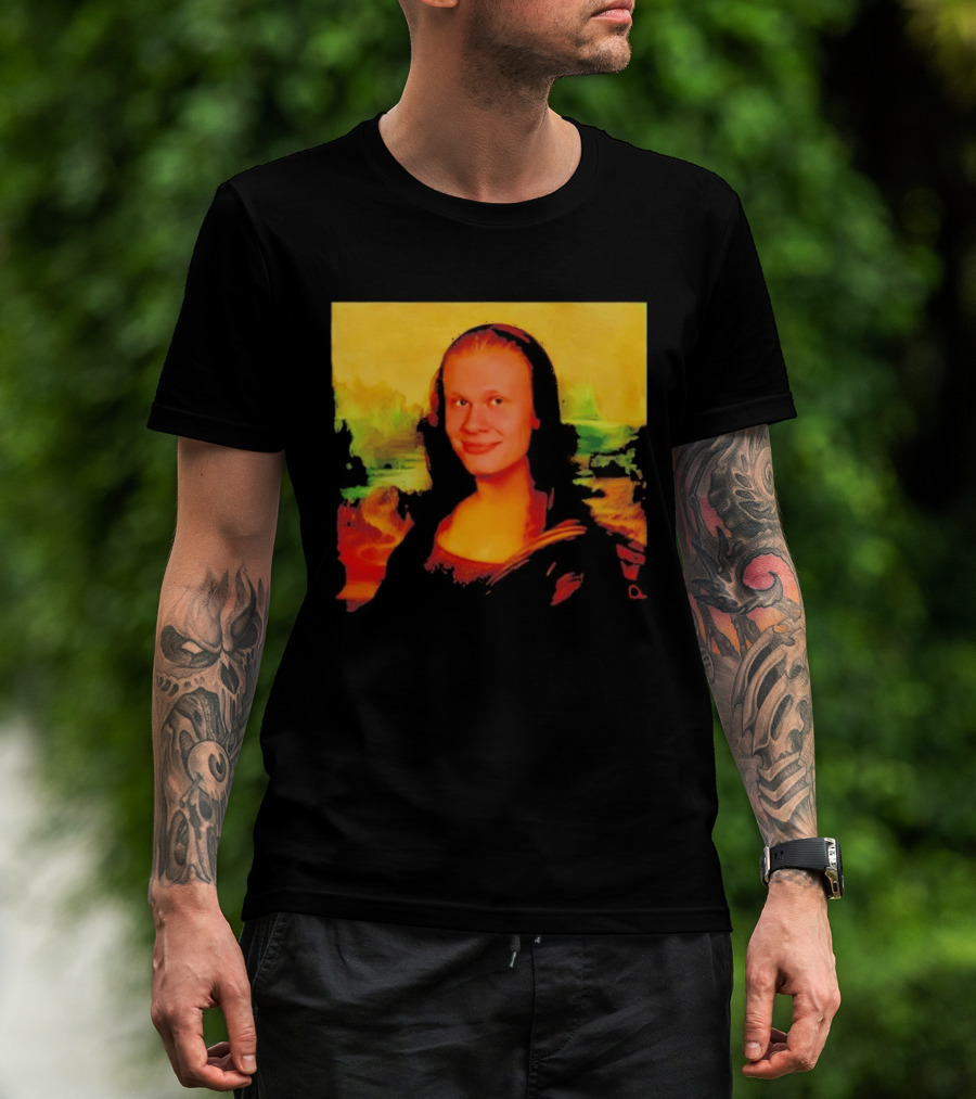 Mona Lisa Erling Haaland Manchester City Meme T-Shirt