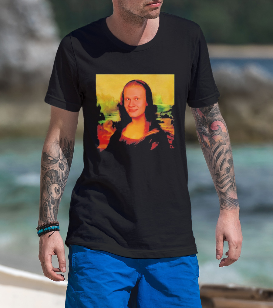Mona Lisa Erling Haaland Manchester City Meme T-Shirt