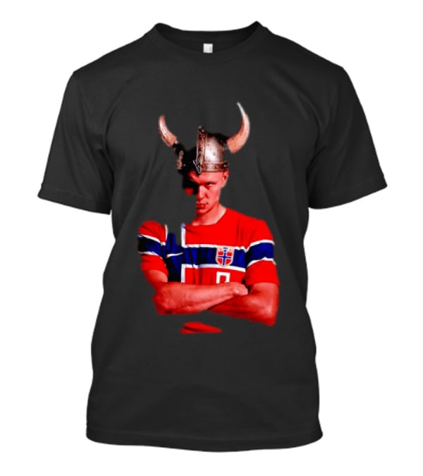 Erling Haaland Norway National Football Team Viking Helmet T-Shirt