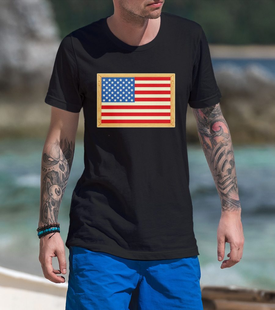 Theodore Roosevelt We Must Dare To Be Great American Flag T-Shirt