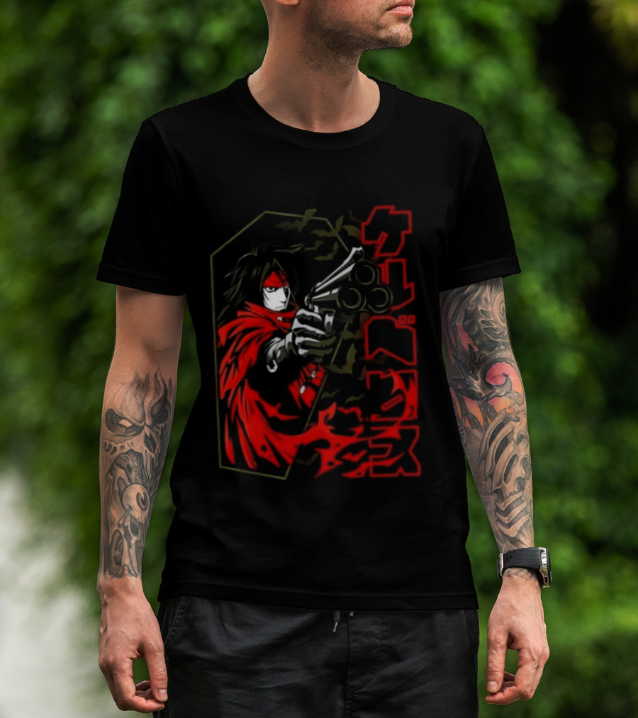 Vincent Valentine Final Fantasy VII Lock N Load Manga T-Shirt