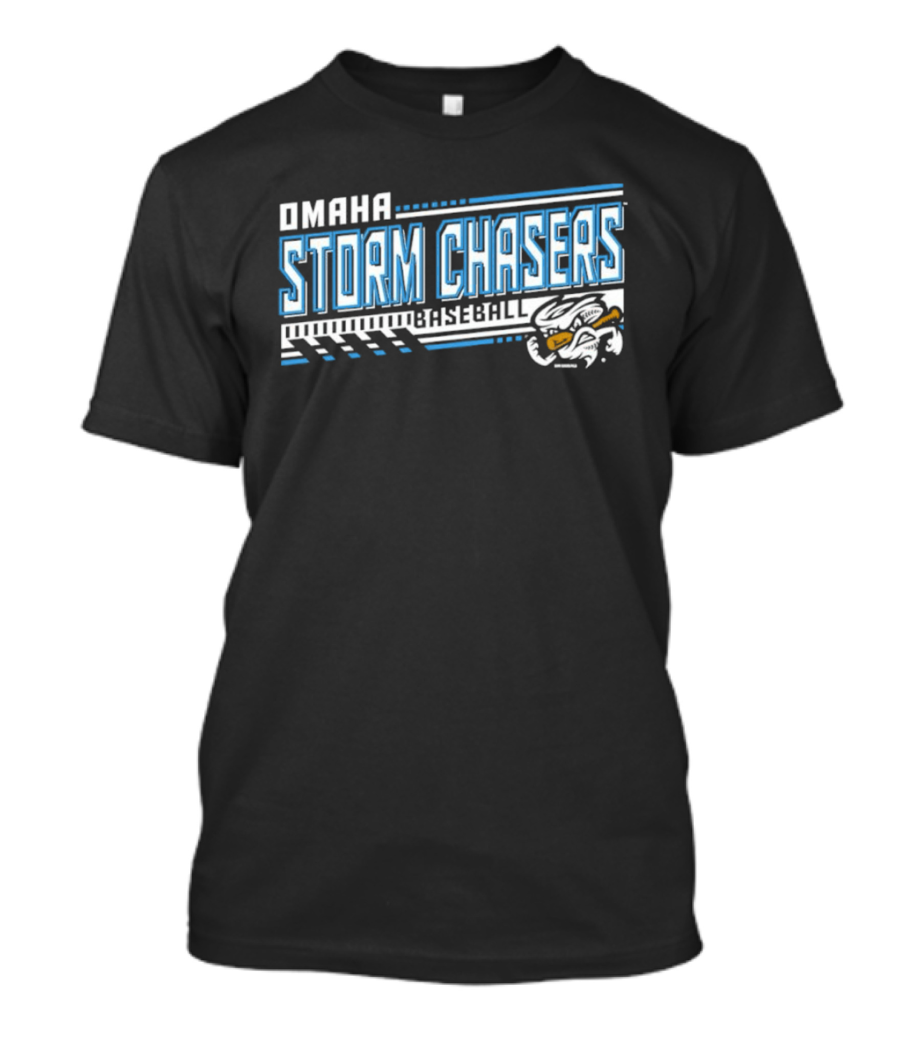 Omaha Storm Chasers Baseball Team Mascot Batting Theme Vintage Sports T-Shirt