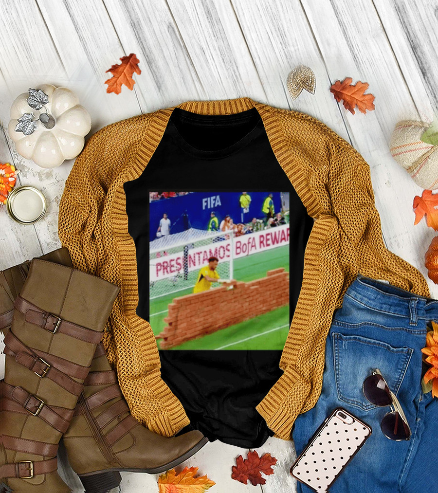Vozinha Cape Verde FIFA Goalkeeper Meme Brick Wall Soccer Humor T-Shirt
